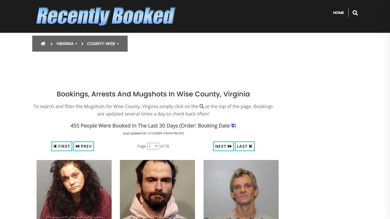 Bookings, Arrests and Mugshots in Wise County, Virginia - Recently Booked